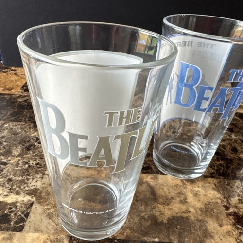 (4) 2008 Apple Corp The Beatles 1 Pint Glasses White, Help!, A Hard Days Night - Picture 7 of 16