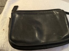 Coach Vintage Black Leather Wristlet