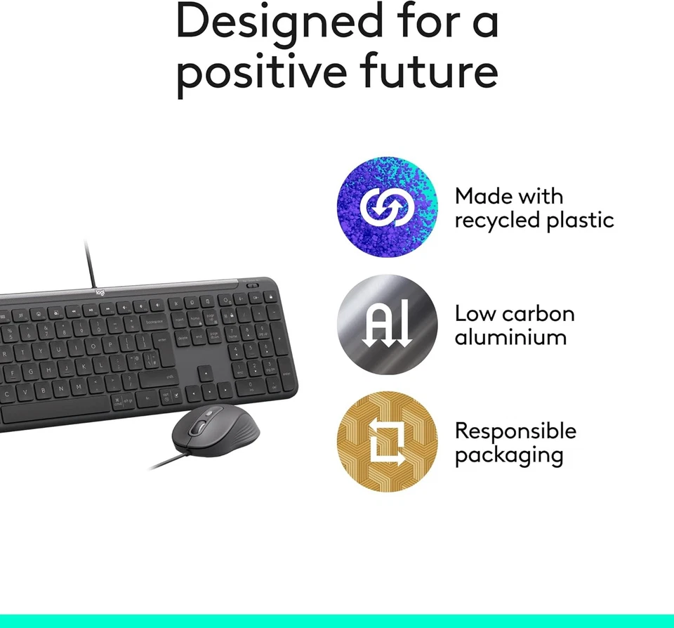 Logitech Signature Slim Wired Combo MK620 for Business, Optical Wired Mouse, Ful - Image 4 of 4