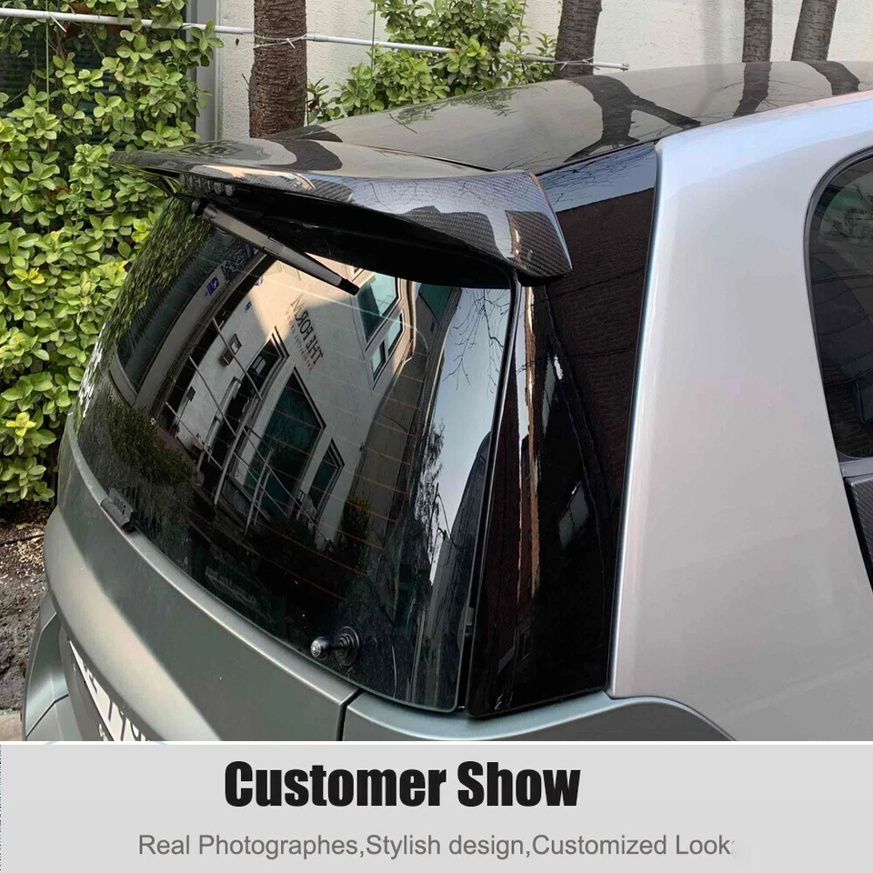 Alerón de techo trasero de carbono real para Benz Smart Fortwo 2008-2013 ala de ventana superior EE. UU. Foto 2 de 4