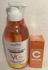 2pck- Sadoer 5X VITAMIN C-face Serum & Body Wash Vitamin C Whitening