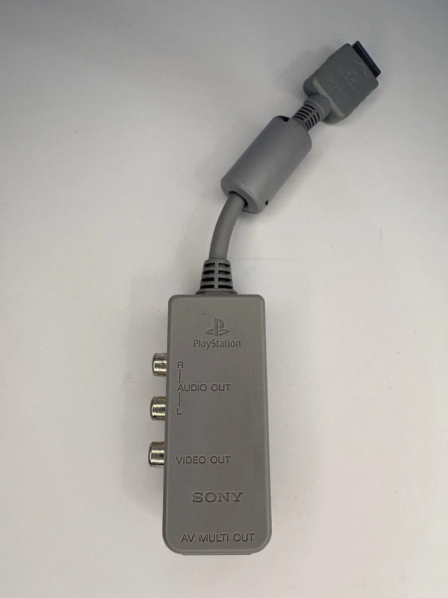 Adaptador Sony PlayStation PS1 AV SCPH-1160 OEM Genuino Multi Salida RCA GunCon
