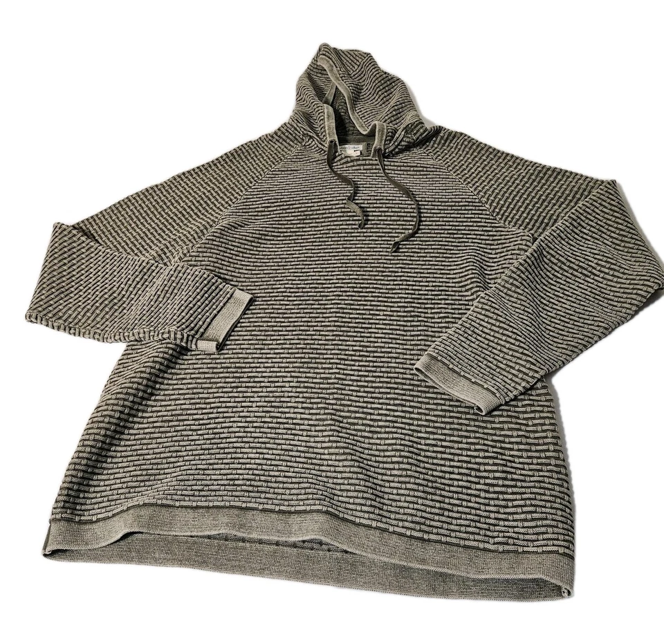 Pulôver masculino com capuz carbono 2 cobalto L cinza térmico malha waffle pesado - Imagem 2 de 4