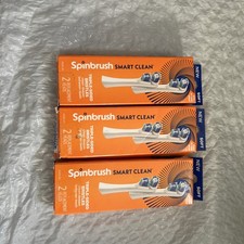 Lot Of 3 Spinbrush Smart Clean Soft Replacement Head 6 Total Brand New Sealed