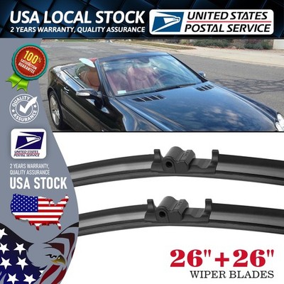 OEM QUALITY REPLACE 26''+26'' SIDE-LOCK WINDSHIELD WIPER BLADES FOR Benz E350