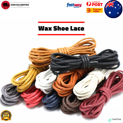 Premium Cotton Wax Shoelaces Thin Round Dress Waxed Laces 2.5mm For Dress Shoes | eBay