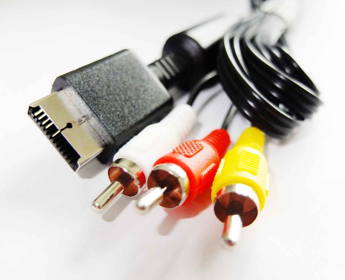 PLAYSTATION PS PS3 COMPOSITE AV AUDIO VIDEO RCA LEAD CABLE