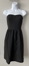 Ann Taylor Loft Black Strapless Sweetheart Cocktail Short Party Dress Sz 00 NWT!