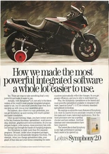 1988 Lotus Symphony 2 Word Processor Software Streetbike with Training Wheels Ad