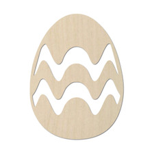 Easter Egg Laser Cut Out Wood Shape - Craft Supply - Wooden Cutout