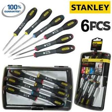 6PCS STANLEY PRECISION MAGNETIC INSULATED SCREWDRIVER TOOL SET SOFT GRIP HANDLES