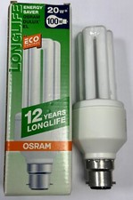 1x 20W (=100W) OSRAM Low Energy Power Saving CFL Stick Light Bulbs BC B22 Lamps