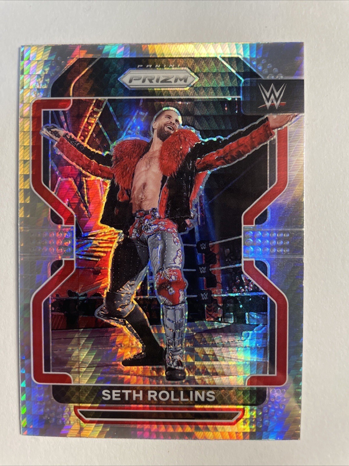 2022 Panini Prizm WWE Prizms Hyper #111 Seth Rollins