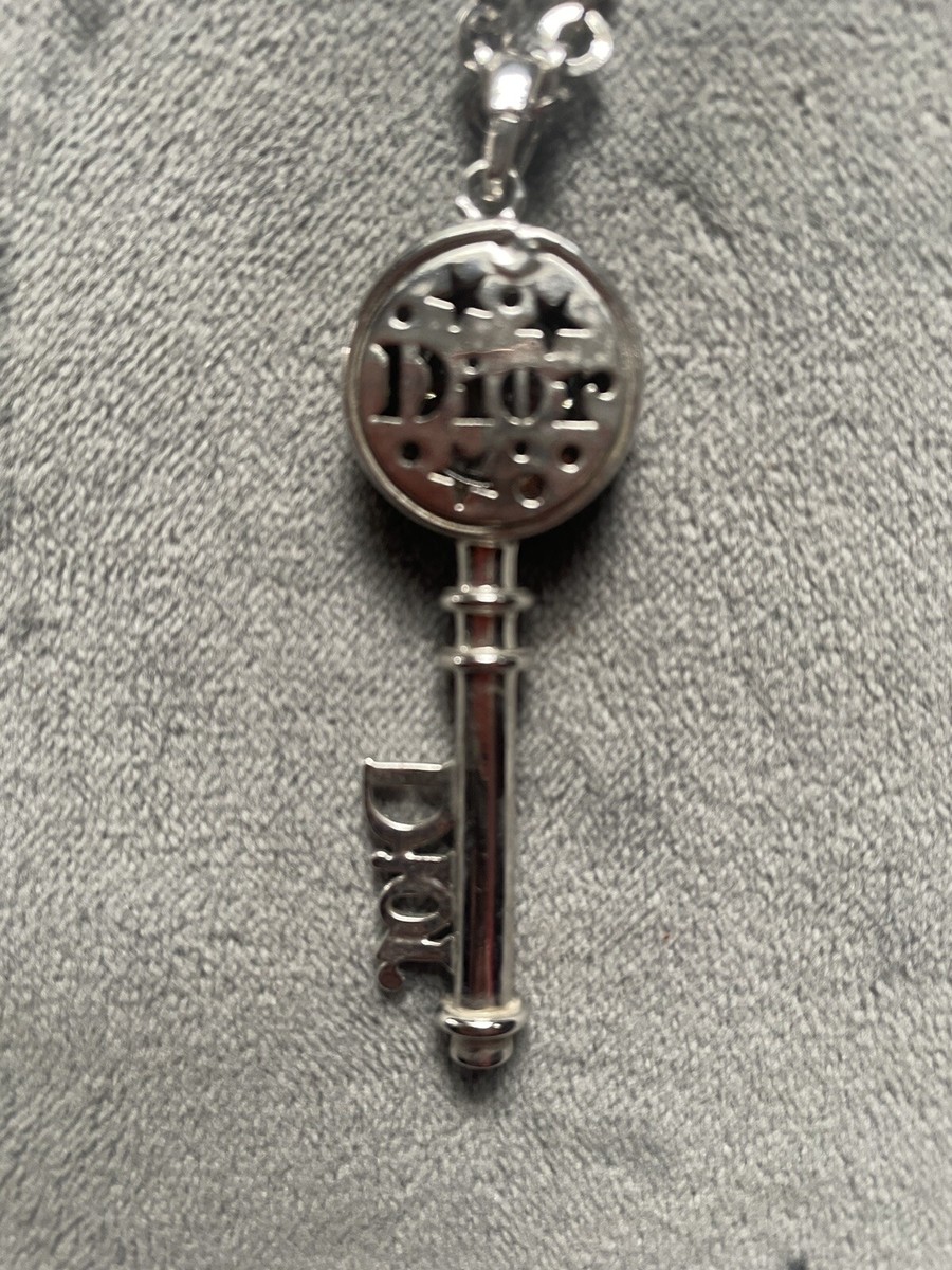 アクセサリー Vintage Christian Dior Silver Necklace Christian Dior DIOR Logo Necklace Silver Vintage nnhi2n