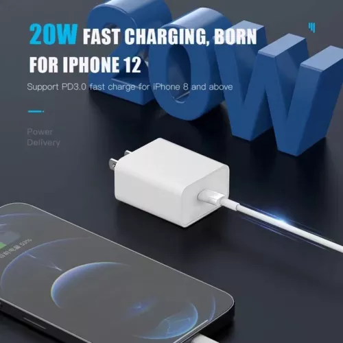 20W Fast USB-C Charger Type-C Cable For iPhone 14 13 12 11 Pro Max XS XR 8 7 - Picture 4 of 10