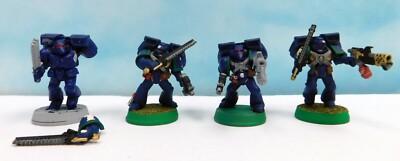 4x Well Painted Games Workshop Space Marines with Jump packs (two are Beakies)