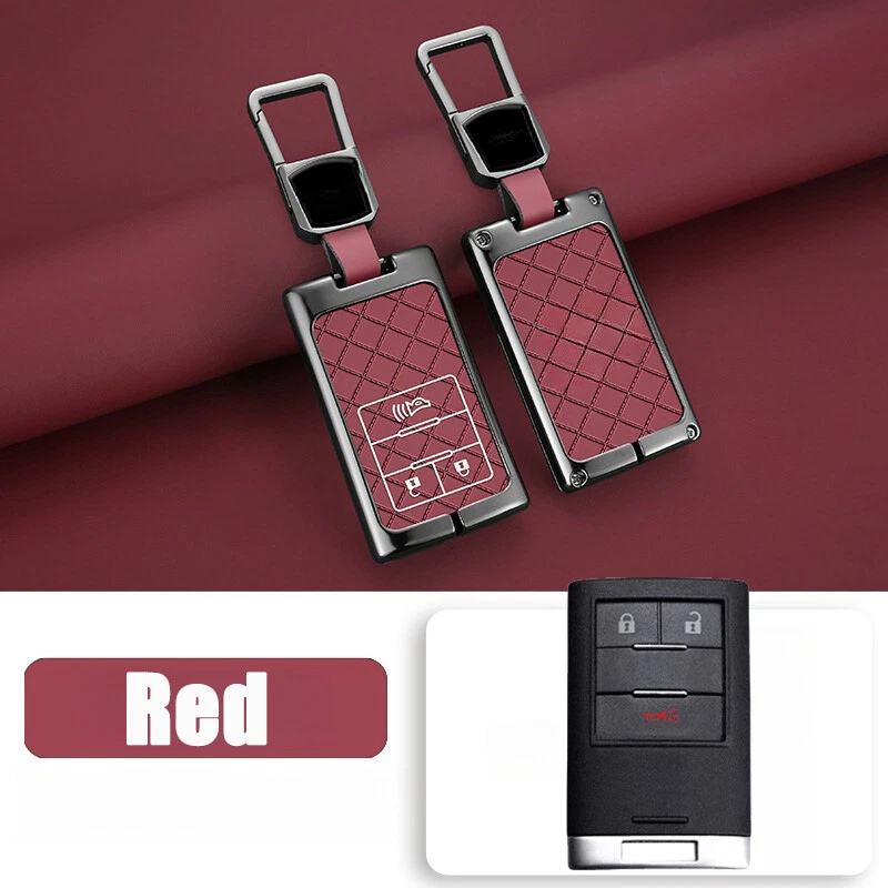 Zinc Alloy Leather Car Key Case Cover For Cadillac Escalade ATS ESV STS EXT CTS - Изображение 4 из 4