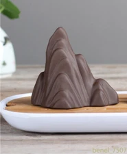 Chinese Ceramic Tea Pet Purple Clay Hill Ornaments Porch Mountain Decoration