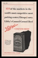 1929 Libby McNeill & Libby Chicago IL Libby's Corned Beef Tin Vintage Print Ad