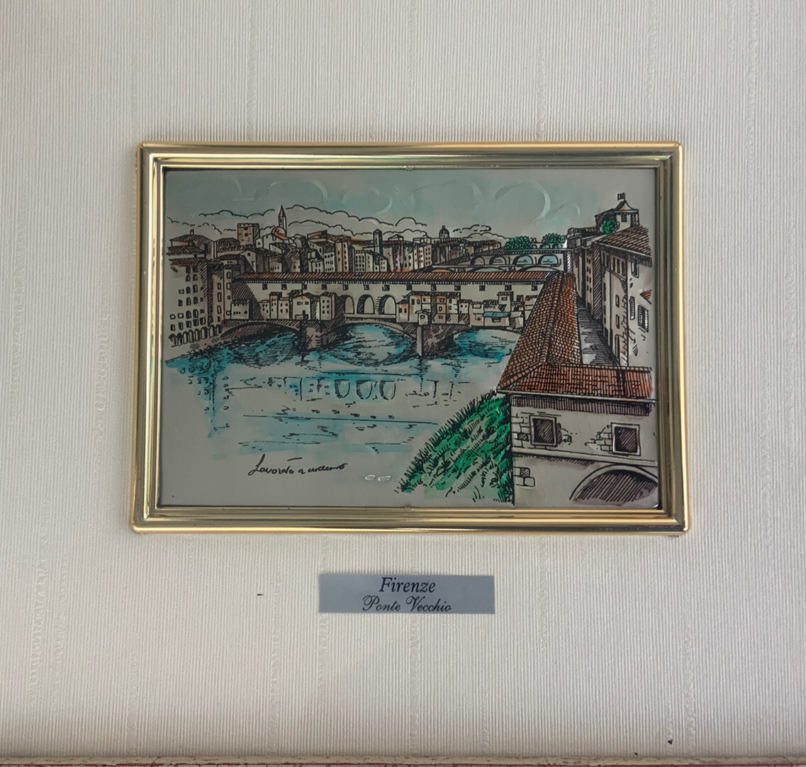 Firenze Italy Lamina Argento 925 0/00 Minature Art Print 15@13 Mid