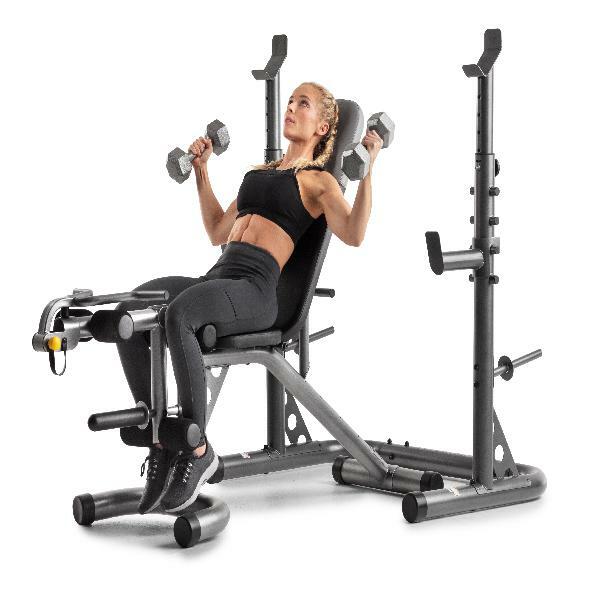 Golds Gym Xr35 Weight Lifting Barbell Bench Press Lat Pull For