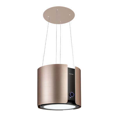 Inselabzugshaube Dunstabzugshaube Abluft Ø45cm Umluft 402m³/h LED Edelstahl