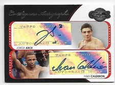 2008 Topps cofirmantes doble autógrafo Jorge Arce Ivan Calderón campeón mundial de boxeo