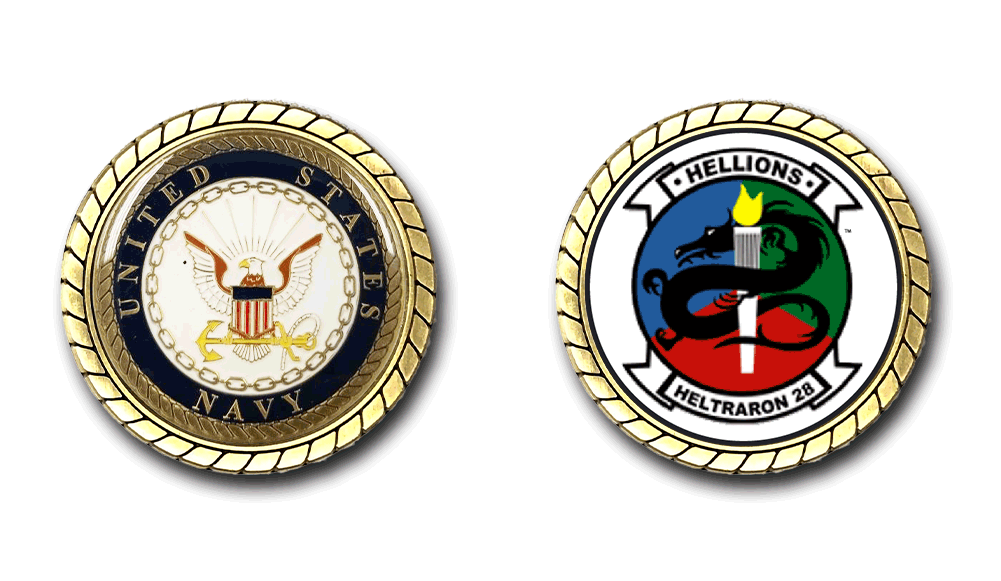 HT-28 Hellions US Navy Challenge Coin Officially Licensed US Navy-image