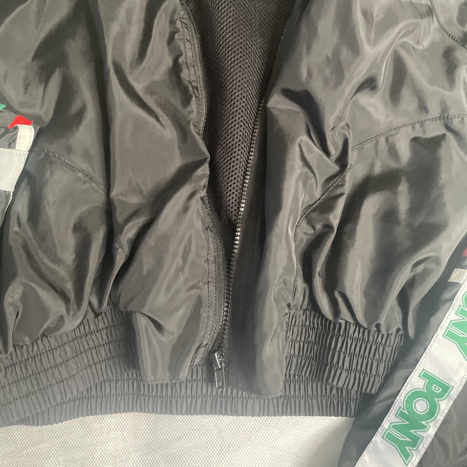 Giacca a vento Pony x Forever 21 cropped nera retrò tempo libero donna M