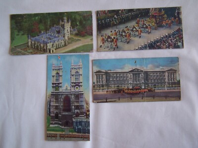 KRÖNUNG ROYAL BRITAIN 1953 KARTEN (4er Set) COLGATE-PALMOLIVE-PEET LTD 