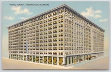 Hotel Du Pont  Wilmington DE Linen Postcard