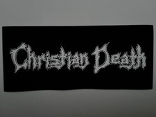 Parche de tela Christian Death coser en roca gótica Bauhaus aproximadamente 7" X 3" (CP326)