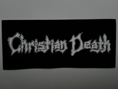 Christian Death Cloth Patch Sew On Goth Rock Bauhaus Approx 7'' X 3'' (CP326)