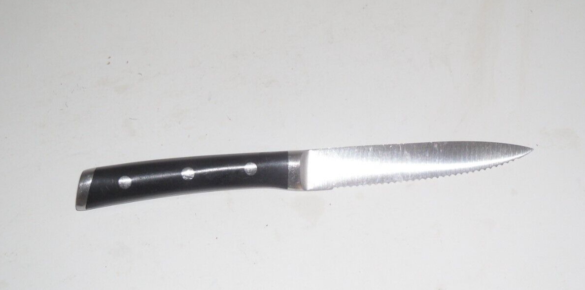 Chicago Cutlery Serrated Steak Knife 3 Rivet Black Handle SHARP eBay