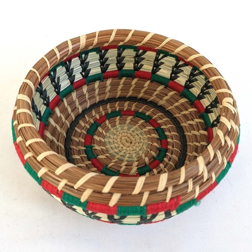 Gewebte Kiefernnadel Rafia Wickelkorb Mehrfarbig Gewinde Designs - Bild 5 von 26