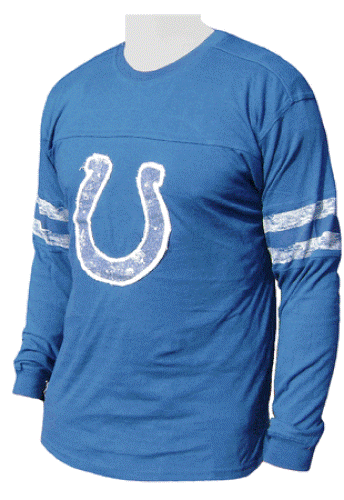 Reebok Indianapolis Colts Vintage Logo Youth Long Sleeve Jersey Shirt - Picture 1 of 3
