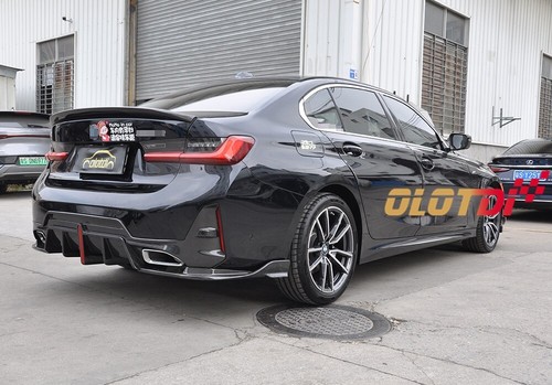For BMW 3 Series G20 G21 LCI MT Carbon Fiber V Style Rear Bumpers Diffuser Lip - Foto 12 di 15