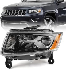 Halogen Headlight Assembly Compatible with Jeep Grand Cherokee 2014 2015 2016...