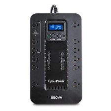 CyberPower EC850LCD Ecologic UPS Battery Backup and Surge 850VA LCD, Black