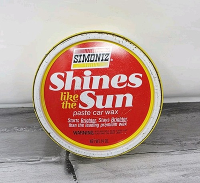 #ad Vintage Simoniz Original Car Wax Metal Tin Can Auto Gas Collectable $14.44