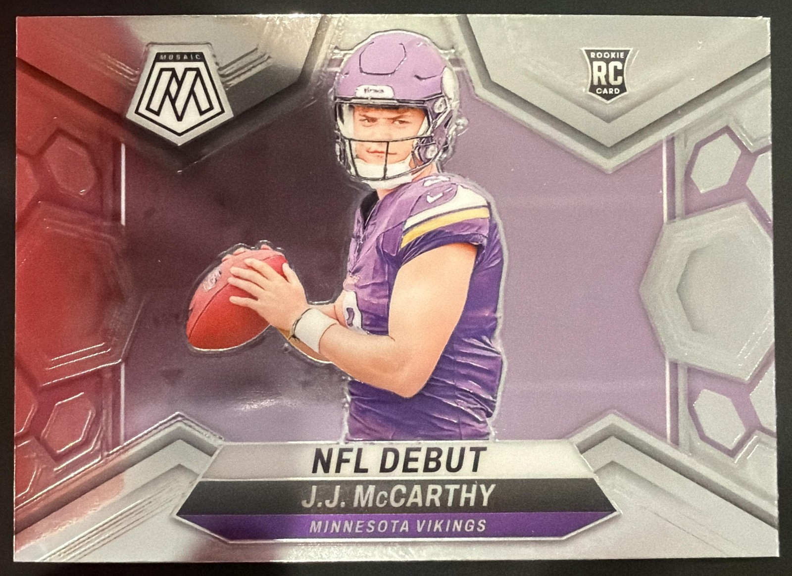 2024 Panini Mosaic J.J. McCarthy #275 RC NFL Debut Vikings