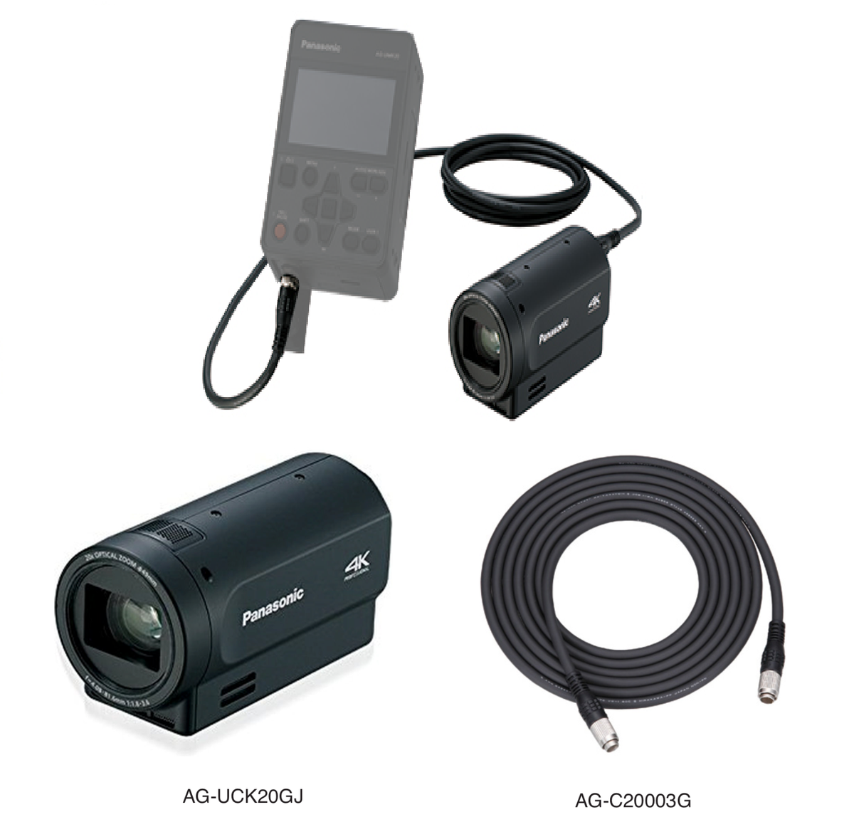 Panasonic AG-UCK20GJ 4K Camera Head + AG-C20003G Remote Operation