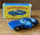 Vintage Lesney Matchbox #14 Iso Grifo Toy Car w/ Original Box