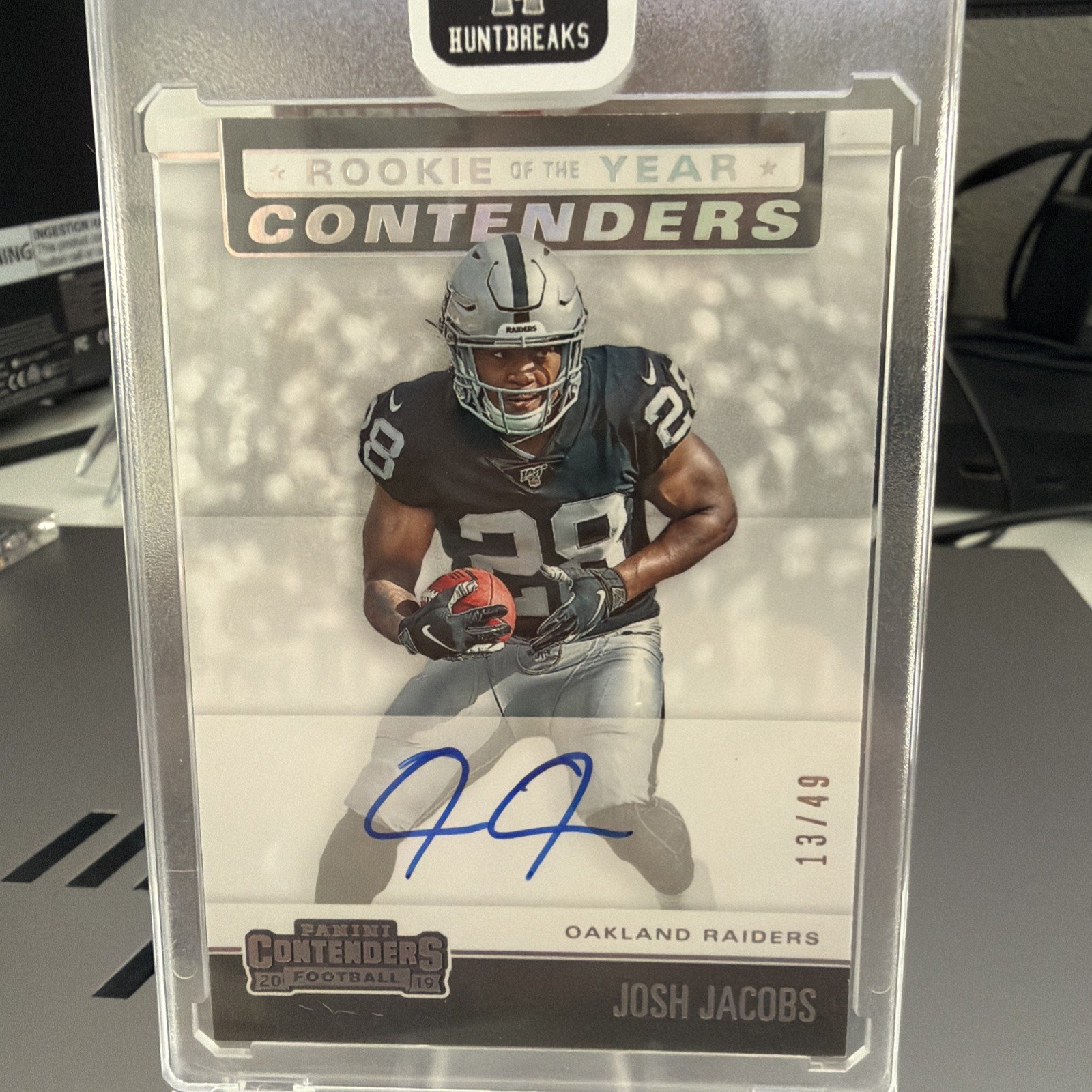 2019 Panini Contenders - Rookie of the Year Contenders Auto Rps Josh Jacobs /49