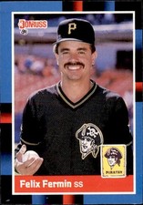 Felix Fermin 1988 Donruss Rookie Card #144. rookie card picture