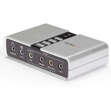 StarTech 7.1 USB Audio Adapter External Sound Card with SPDIF Digital Audio, Sil