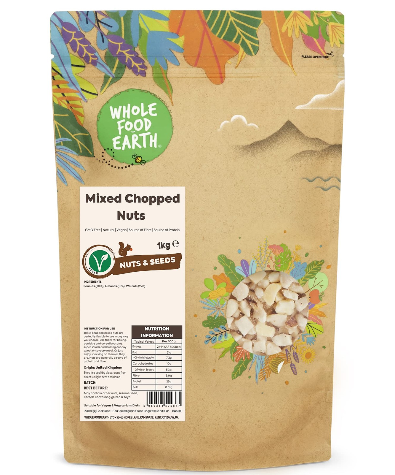 Mixed Chopped Nuts 1kg