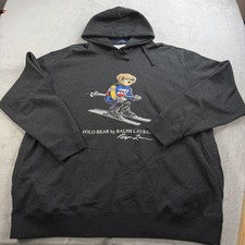 Polo Ralph Lauren Polo Ski Bear Hoodie Black Mens 2XLT Pullover Long Sleeve