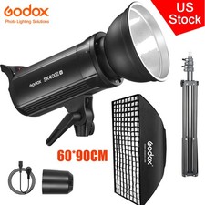 GODOX SK400II-V 400Ws Photo Studio Strobe Flash 60 90CM Grid Softbox 2m Stand