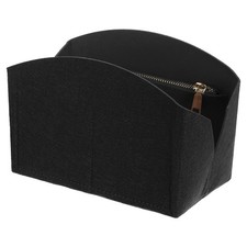 Portable Felt Organizer Bags with Zipper for Tote Bag 8" x 4" x 5.5" Black